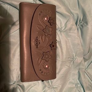 NWT gray coach slim envelope wallet